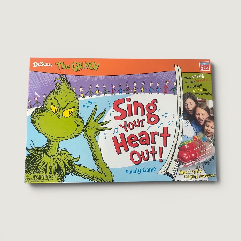 Dr Seuss Grinch Sing Your Heart Out Game Christmas Movie Holiday Complete